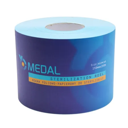 Rękaw papierowo-foliowy do sterylizacji 200m szeroki 15cm / G0468 / Medal