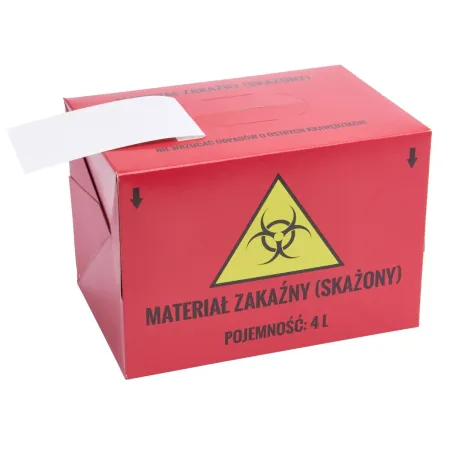 Pojemnik kartonowy na odpady medyczne 4L / G0489 / Zarys