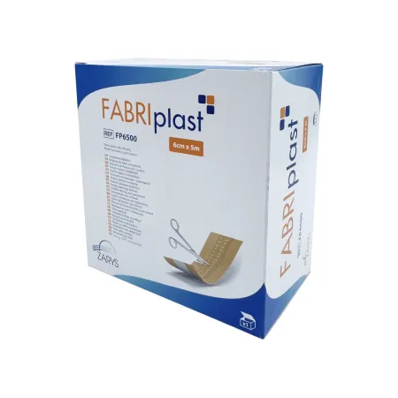 Plaster / przylepiec tkaninowy z opatrunkiem 6cm x 5m Fabriplast 1 rolka / G1106 / Zarys